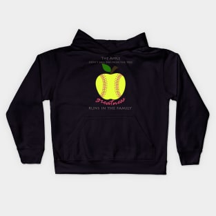 Softball Products: The Apple Didn't Fall Far From the Tree - Greatness Runs in the Family Kids Hoodie